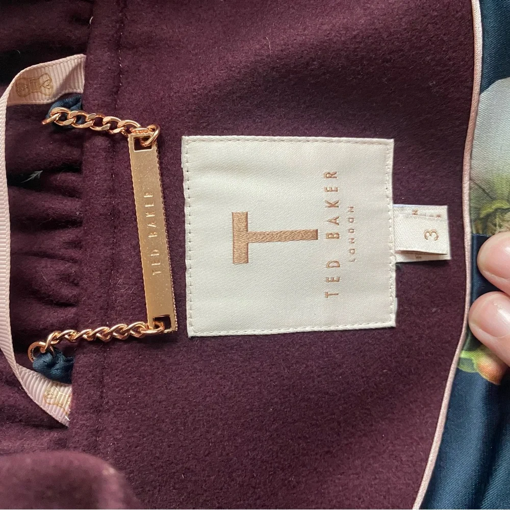 Ted Baker Wool Ruffle Coat - Picture 4 of 7